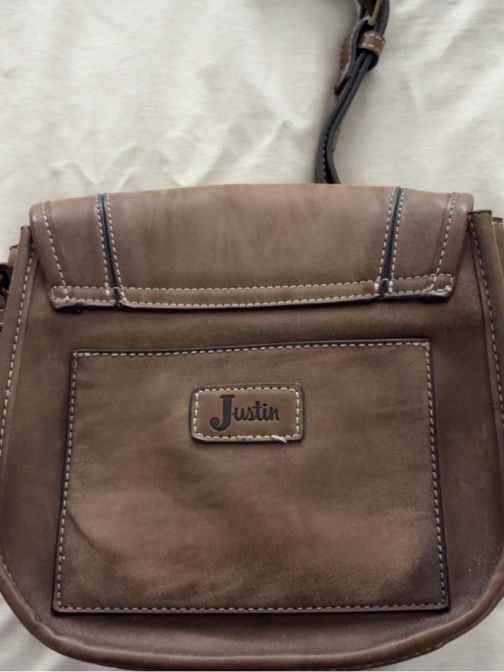 Justin Boots Brown Leather Messenger Crossbody